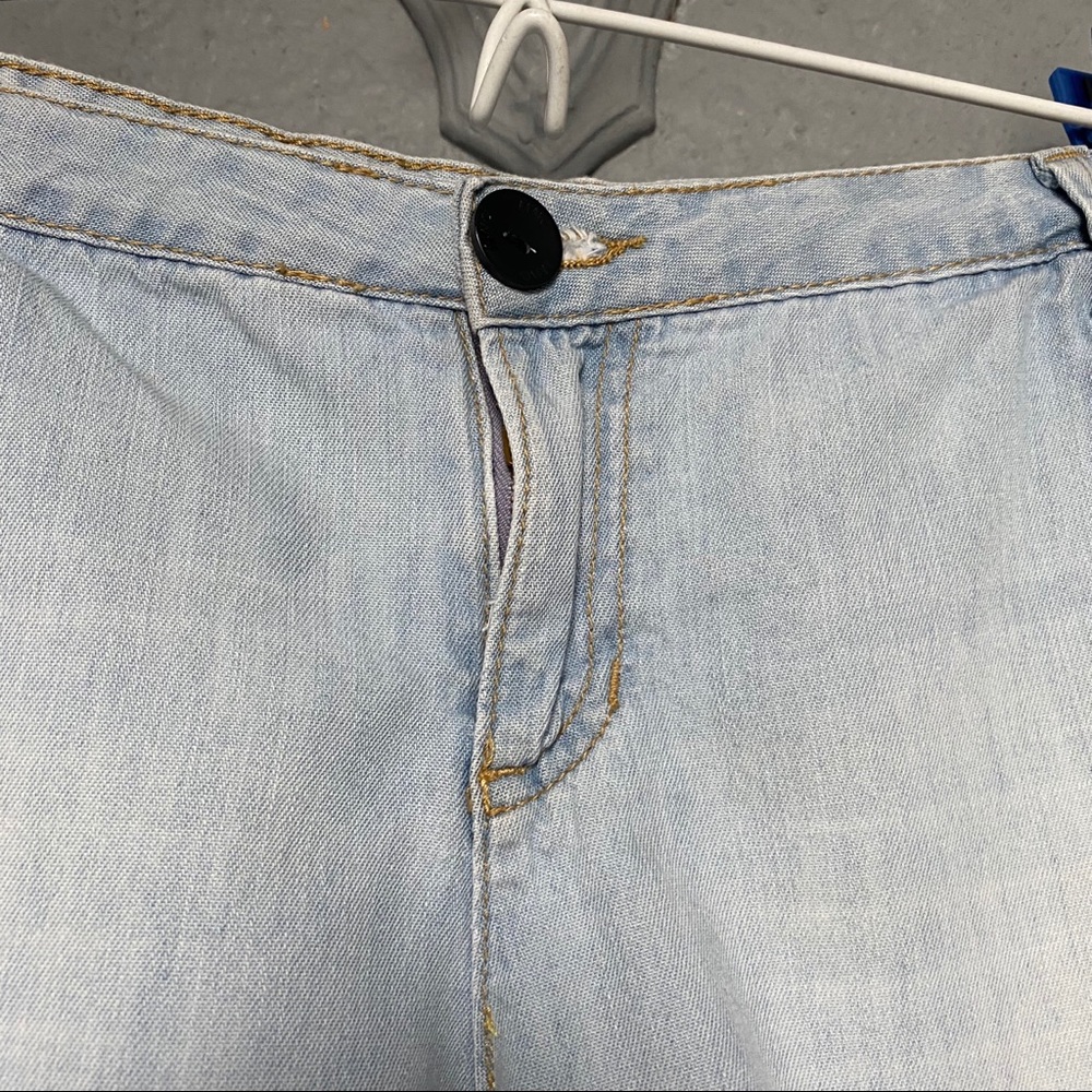 MNG Blue Jean Light Rinse Cuffed Denim Shorts USA8 - Picture 7 of 11